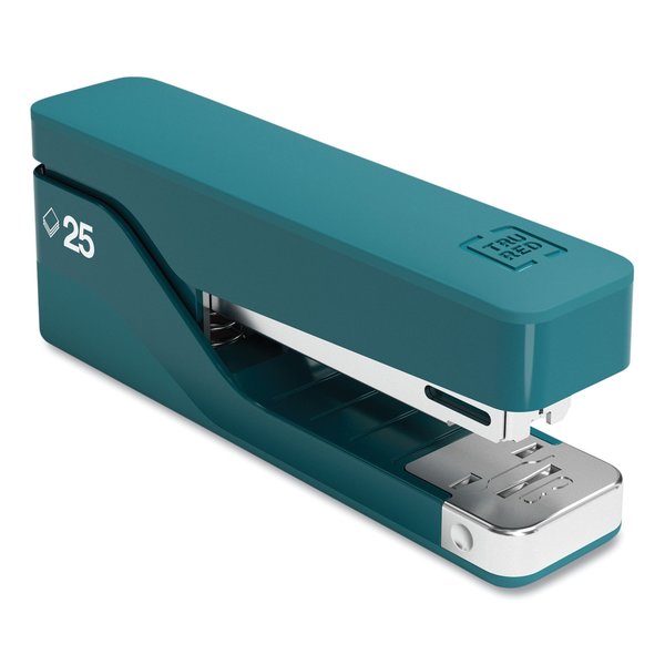 Tru Red Desktop Aluminum Stapler, 25-Sheet Capacity, Teal TR58100